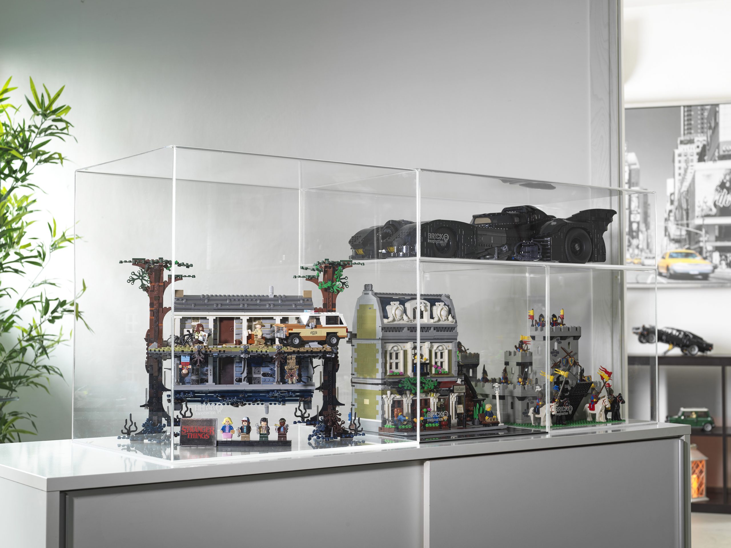 Teca 60x25 H variabile plexiglass trasparente per Modellismo e Lego.