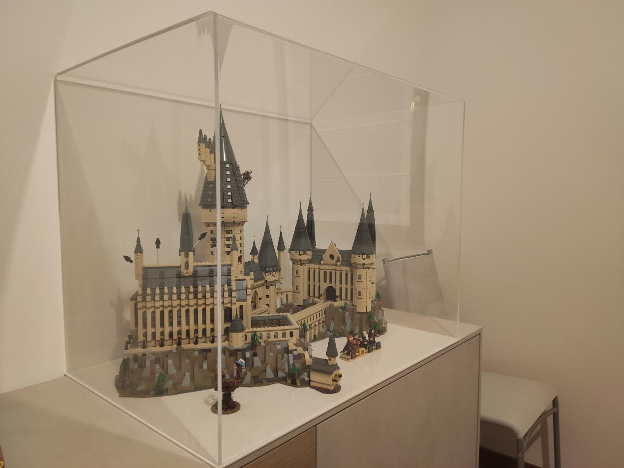 Teca per LEGO 71043 Castello Di Hogwarts - Harry Potter - L 78 x P 52 x H  62 cm