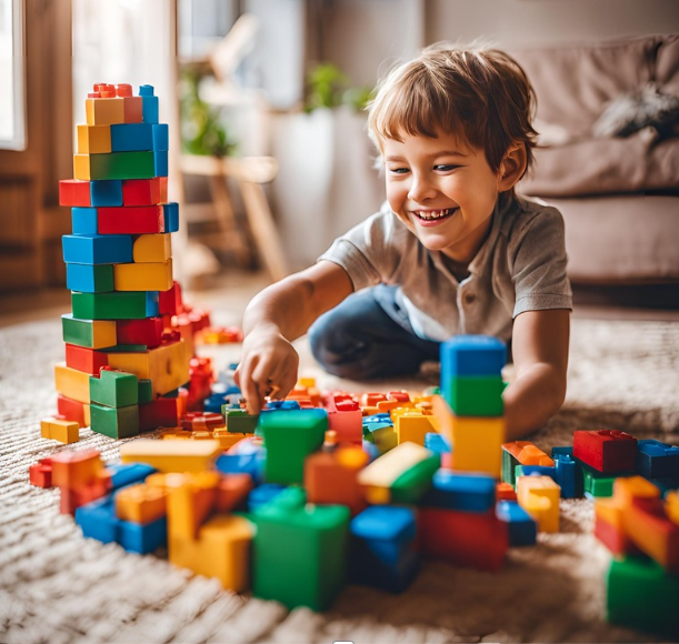 Bambino che gioca con LEGO - Brick Imagination