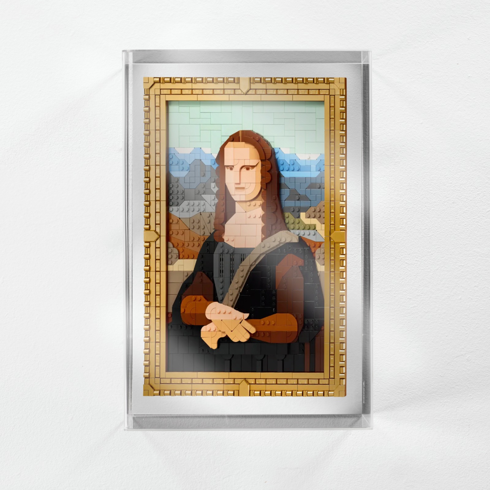Teca da Muro per LEGO 31213 Mona Lisa - La Gioconda – L 51 x P 38.5 x H 7 cm