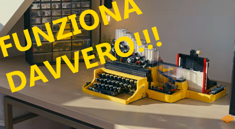 Una vera macchina da scrivere… costruita solo con LEGO