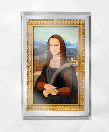 Teca da Muro per LEGO 31213 Mona Lisa - La Gioconda – L 51 x P 38.5 x H 7 cm
